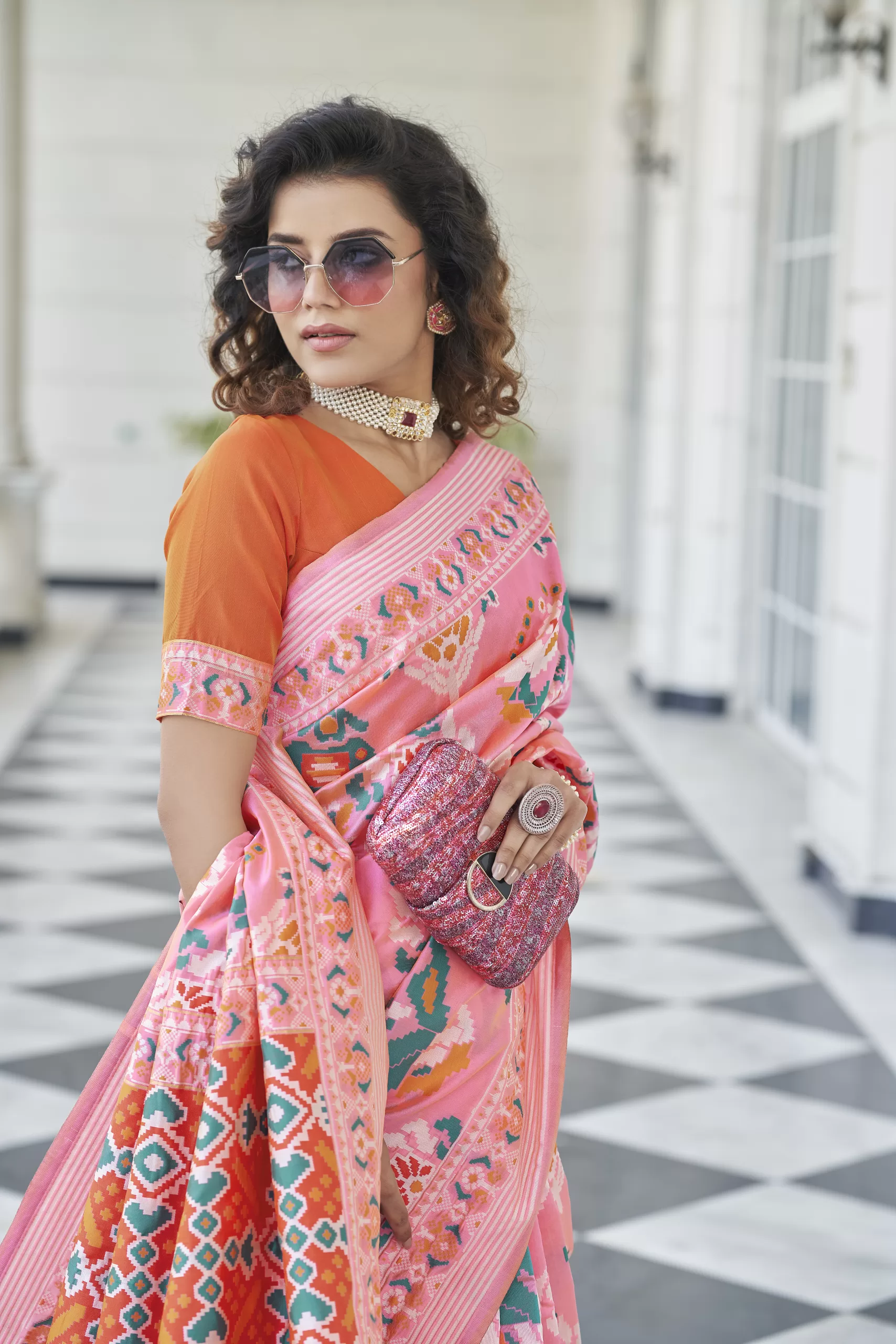 The Art of Patola Sarees: A Deep Dive into the History and Significance of this Traditional Indian Weaving Technique 3 Seductive Pink Weaving Patola Silk Wedding Wear Saree