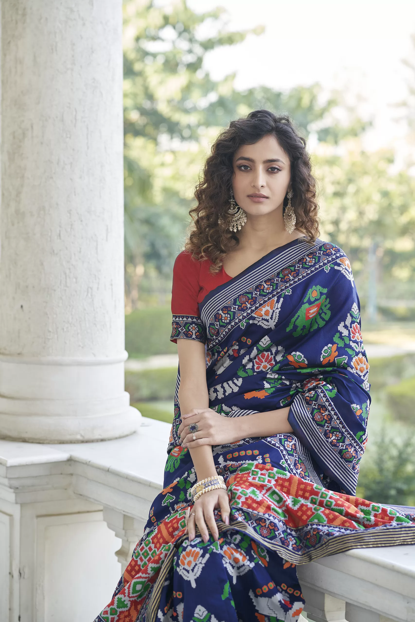 The Art of Patola Sarees: A Deep Dive into the History and Significance of this Traditional Indian Weaving Technique 4 Pleasing Navy Blue Weaving Patola Silk Wedding Wear Saree