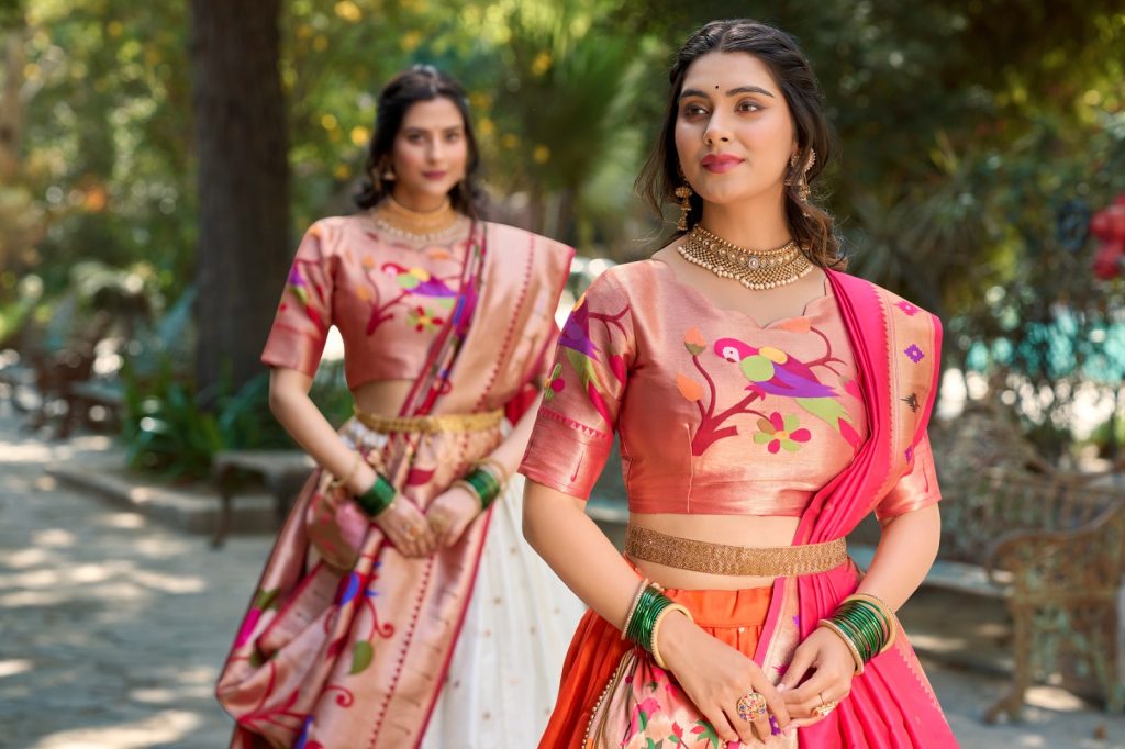 The Enchanting Embrace of Tradition: The Jacquard Silk Paithani Lehenga Choli 1 The Enchanting Embrace of Tradition: The Jacquard Silk Paithani Lehenga Choli