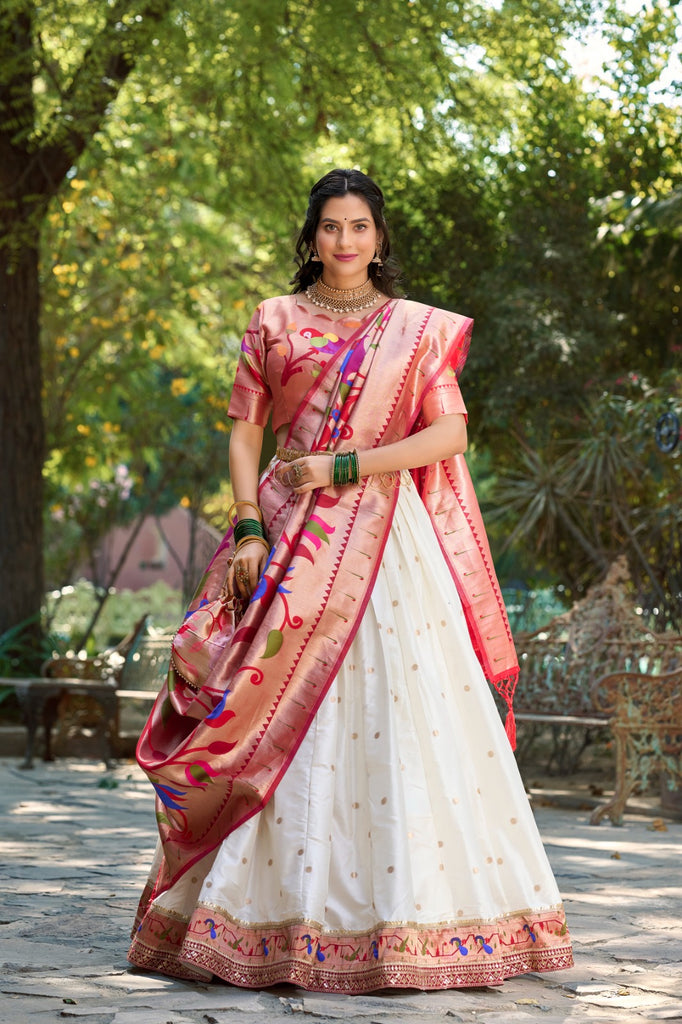 The Enchanting Embrace of Tradition: The Jacquard Silk Paithani Lehenga Choli 4 The Enchanting Embrace of Tradition: The Jacquard Silk Paithani Lehenga Choli