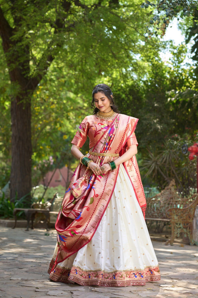 The Enchanting Embrace of Tradition: The Jacquard Silk Paithani Lehenga Choli 2 The Enchanting Embrace of Tradition: The Jacquard Silk Paithani Lehenga Choli