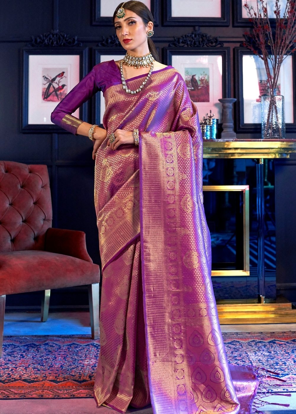 The Enchanting World of Purple Sarees: A Guide for Every Woman