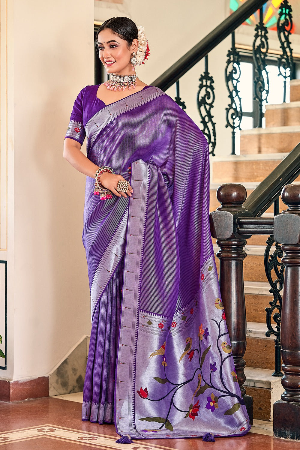 The Enchanting World of Purple Sarees: A Guide for Every Woman