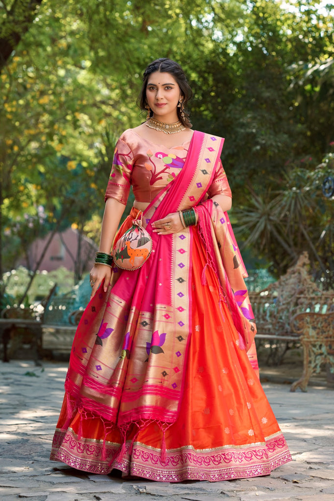 The Enchanting Embrace of Tradition: The Jacquard Silk Paithani Lehenga Choli 5 The Enchanting Embrace of Tradition: The Jacquard Silk Paithani Lehenga Choli