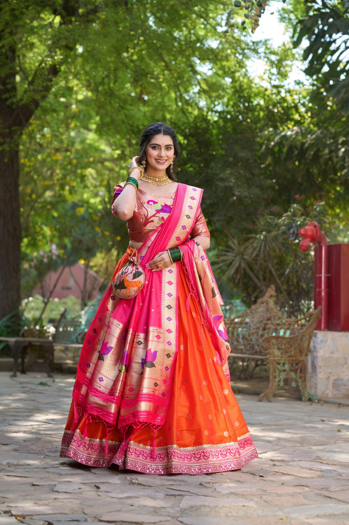 The Enchanting Embrace of Tradition: The Jacquard Silk Paithani Lehenga Choli 3 The Enchanting Embrace of Tradition: The Jacquard Silk Paithani Lehenga Choli