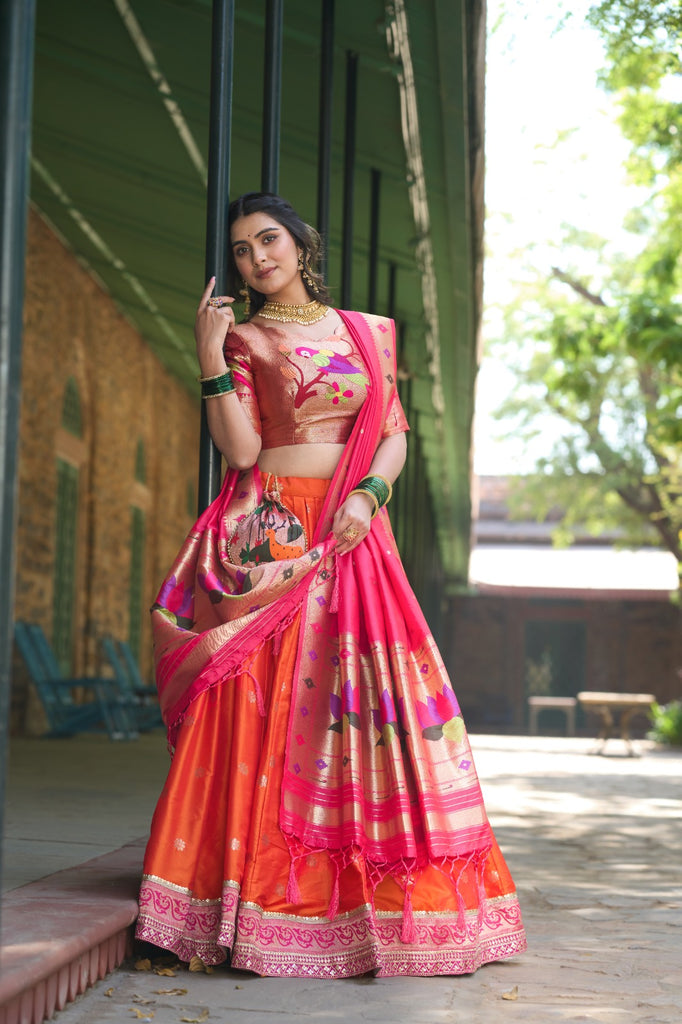 The Enchanting Embrace of Tradition: The Jacquard Silk Paithani Lehenga Choli 7 The Enchanting Embrace of Tradition: The Jacquard Silk Paithani Lehenga Choli