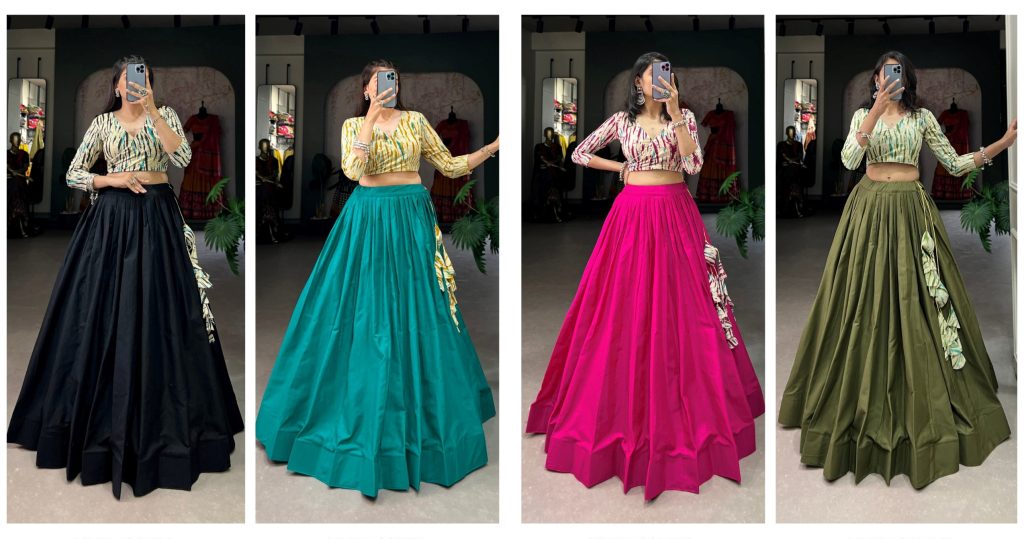Sophistication Meets Comfort: The Cotton Lehenga with Printed Blouse - Your Dream Co-ord Set 14 Lehenga Choli