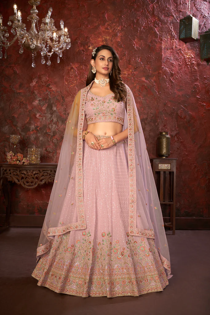 light pink lehenga